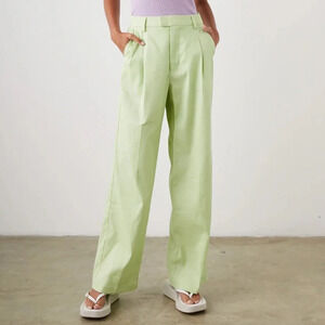 NEW Rails Pants Womens Size 4 Marni Apple Green High Rise Wide Leg